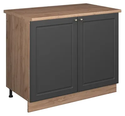 Immagine prodotto di Mobile lavello cucina Vicco Fame-Line Oro-antracite rustico/Rovere dorato 100 cm, PL Rovere, Model 61954