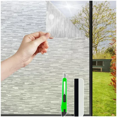 Productafbeelding van Melkglasfolie - Zelfklevend en statisch hechtend - Privacyfolie voor ramen - 115x200 cm
