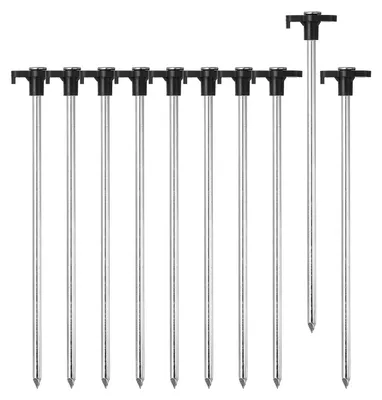 Immagine prodotto di Picchetti per tende, 25 cm, 10 pezzi, in acciaio inossidabile, per campeggio