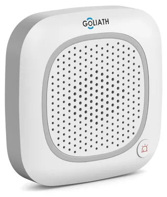 Produktbild von GOLIATH Basic Alarm | Innnensirene mit Intercom | Sprechen + Hören | Panikknopf | GegensprechSirene
