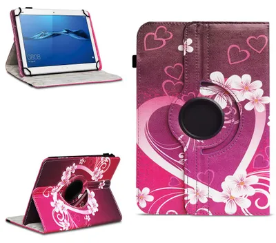 Produktbild von Tablet Hülle für Huawei MediaPad T1 T2 T3 T5 10 Tasche Case 360 Drehbar CoverFarben:Motiv 2