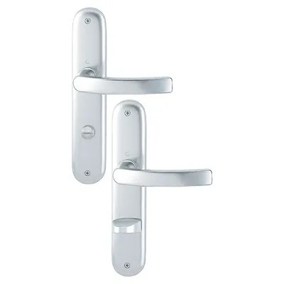 Produktbild von Hoppe Luxembourg Langschildgarnitur F1 Aluminium Natur 199/273P, Bad / WC