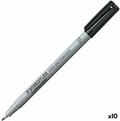 Image de STAEDTLER Crayon pour film Lumocolor non-perm F noir 10 pièces