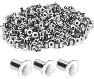 Produktbild von 500pcs Messing Ösen 2mm Innenloch Buntes Jungers Kit für Kleidungsschuhe Tasche DIY CraftSwhite