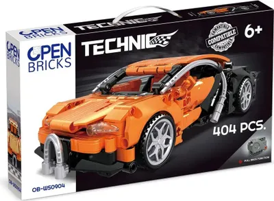 Produktbild von OPEN BRICKS Technic Car OB-WS0904 Orangener Sportwagen Bausatz