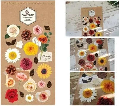 Imagen del producto de Calcomanías decorativas con motivos florales de Suatelier