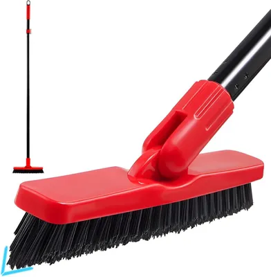 Produktbild von Mitclear V-förmige Fugenbürste langem Griff 132cm Fliesenschrubber Fußleistenreiniger