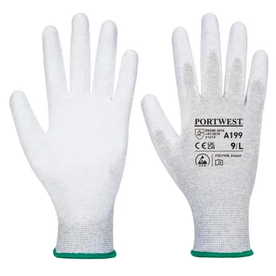 Image de Portwest A199 Gant antistatique enPolyuréthaneGris Taille M