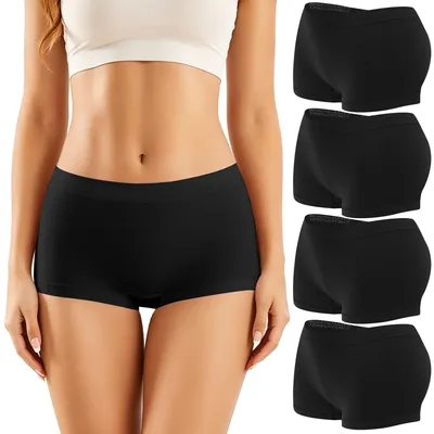 Productafbeelding van Dames Boxer Shorts Ondergoed Naadloze Set van 4 S-3XL