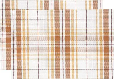 Zdjęcie produktu dla HOMLA Maty stołowe LUCY w kratę, zestaw 2 szt. 30x45 cm