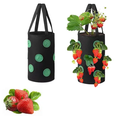 Immagine prodotto di Omgoods - Set di 2 sacchi per piante di fragole in tessuto non tessuto