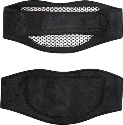 Image de Soutien cervical | Collier magnétique avec tourmaline, ceinture cervicale | Noir, 49 x 10 cm, 3 aimants