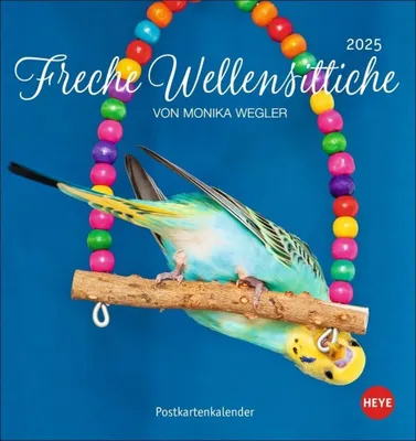 Zdjęcie produktu dla Kalendarz pocztówkowy „Zuchwałe papużki faliste” 2025