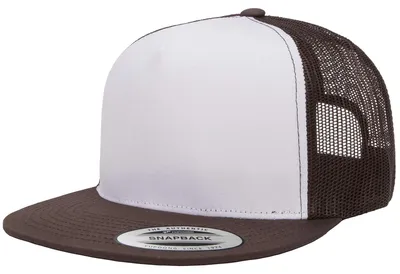 Obrázok produktu pre Yupoong – „Classic“ Trucker Cap FK1760 (jednotná veľkosť) (biela/hnedá)