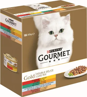 Image de Mélange de luxe Gold 8x85g Nourriture pour chat Gourmet