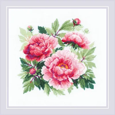 Kreuzstich-Set Boompioen 40x40 cm, 10 Teile, Zählmuster