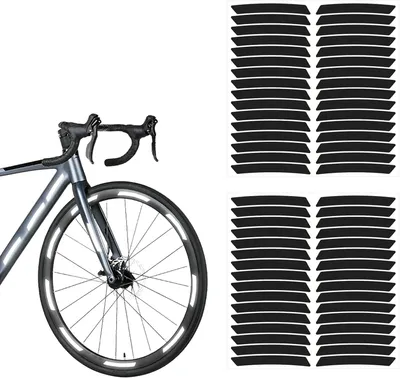 Immagine prodotto di Adesivi riflettenti per bicicletta, set da 64 pezzi per cerchi da 26-29 pollici, adesivi riflettenti per cerchi di bicicletta, adesivi riflettenti per biciclette