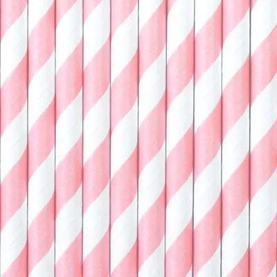 Produktbild von 10 Strohhalme, rosa / weiß