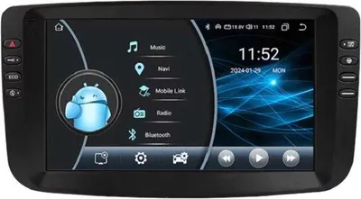 Imagen del producto de Radio para coche con Bluetooth y CarPlay para Fiat Linea Punto Evo (2012–2015) – Compatible con Apple y Android – Sistema de audio con sistema de navegación – 2 GB de RAM, 32 GB de almacenamiento