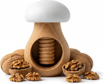Immagine prodotto di GRANDE NONNO per NOCCIOLE FUNGHI in legno FUNGHI BIANCHI