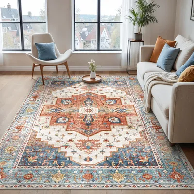 Immagine prodotto di Tappeto vintage, 160x230 cm, lavabile e antiscivolo