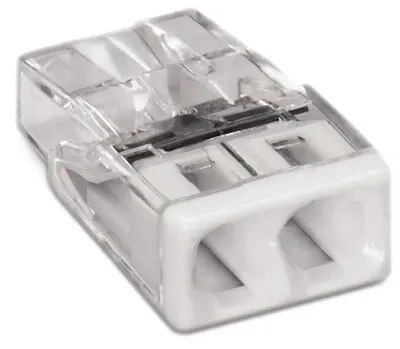 Immagine prodotto di Morsetto di connessione rapida Wago 2273-202 per cavi da 2 x 2,5 mm, confezione da 50 pezzi.