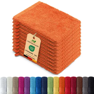 Produktbild von 10er-Set ARIZONA Handtuch-Serie von AR Line – 100% Baumwolle, 500 g/m², 10er-Set Waschhandschuhe 15x21 cm, Terra