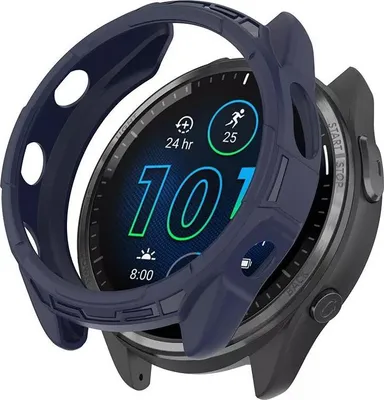 Produktbild von Strap-it Rugged TPU case - Schutzhülle passend für den Garmin Forerunner 965 (dunkelblau)