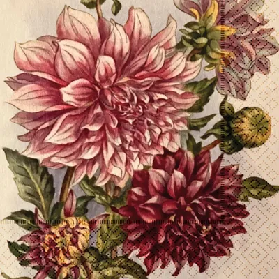 Obrázok produktu pre Papírový ubrousek Purple Flowers Dahlia