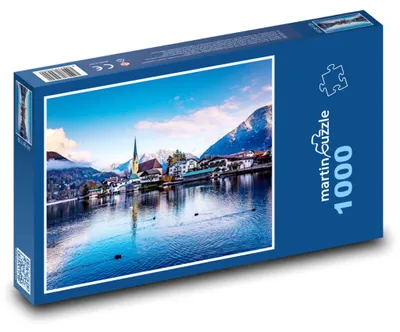 Obrázok produktu pre Puzzle 1000 Hory a Jazero v Alpách - martinpuzzle