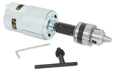 Mini-Elektromotor 895 DC 12V/24V, 6000/12000 U/min, mit Bohrfutter