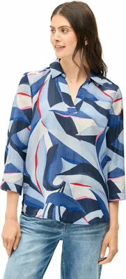 Produktbild von TOS Multicolor Long Blouse 36715 urban navy blue Größe S