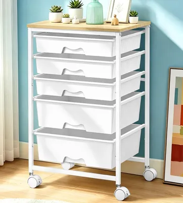 Immagine prodotto di Carrello con 5 ampi cassetti per l'archiviazione e l'organizzazione
