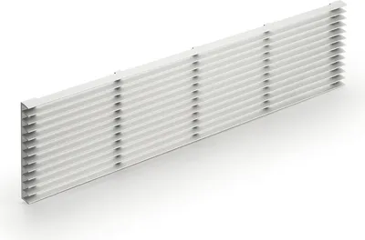Produktbild von NABER 8033013 Sockel-Lüftungsgitter 2, silber, B 104 mm, L 480 mm