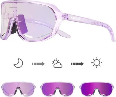 Produktbild von Sportbrille mit Selbsttönung für Radfahren und Laufen - UV-Schutz, leicht
