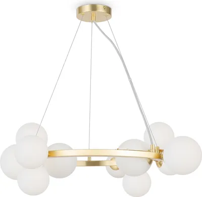 Produktbild von Maytoni Moderne Pendelleuchte Dallas 11xG9 excl. in Gold aus Metall Glas 28 W für Küche, Schlafzimmer, Wohnzimmer, Esszimmer, Lobby