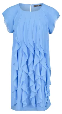 Produktbild von Vera Mont Damen Cocktailkleid mit Volant 44, Paris Blue