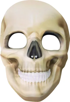 Produktbild von Halloween Totenkopf Halbmaske mit Gummiband