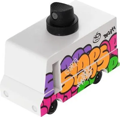 Image de Voiture-jouet Candylab Graffiti Black Van - design unique
