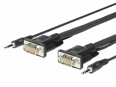 Produktbild von Vivolink PROVGAMCS1.8, 1,8 m, VGA (D-Sub) + 3.5mm, VGA (D-Sub) + 3.5mm, Stecker, Stecker, Gerade