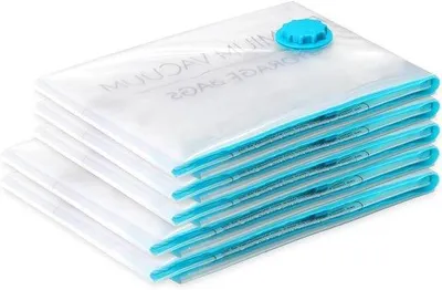 Produktbild von Famanu Vakuumbeutel für Kleidung 5 Stück in 2 Größen (3 x groß + 2 x extra groß)