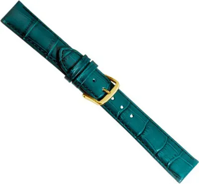Produktbild von Louisiana Print XL Ersatzband Uhrenarmband Leder Petrol 21905G-XL, Anstoß:18 mm