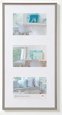 Productafbeelding van Walther Design KV315D, fotolijst voor meerdere foto's, kunststof, staal, voor wandmontage, 10 x 15 cm, rechthoekig