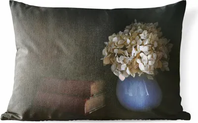 Produktbild von MuchoWow® Outdoor Kissen - Hortensie - Stilleben - Blumen - 50x30 cm - Wetterfest - Lounge Kissen - Sofa kissen - Wohnzimmer Dekoration