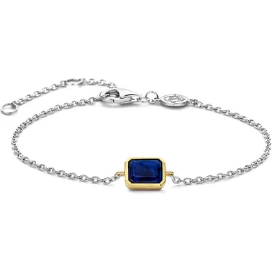 Produktbild von 23003BY Armband mit blauen Zirkonia bicolor 23003BY Ti Sento Milano