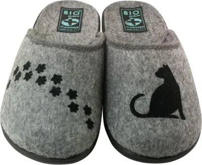 Produktbild von Damenhausschuhe ADANEX DIANA 29249 grau mit Katze