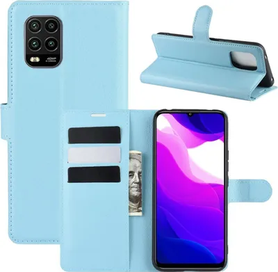 Produktbild von Schutzhülle für Xiaomi Mi 10 Lite 5G Case Handy Hülle Cover Case Schutztasche Wallet, Farbe:Blau