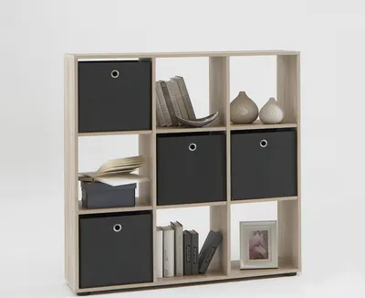 Immagine prodotto di Scaffale divisorio >MEGA 5< in finitura rovere - 104,5x108,5x33 cm (LxAxP)