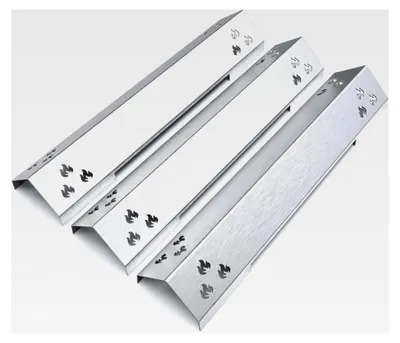 Produktbild von Gasgrill Edelstahl Brennerabdeckung kompatibel mit Burnhard Fred Basic/Big Fred Deluxe | Flavorizer Bars | Passgenau | Rostfrei | Brennerschutz