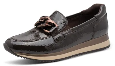 Produktbild von Jana Damen Slipper Elegant Vegan, Mocca patent, 39